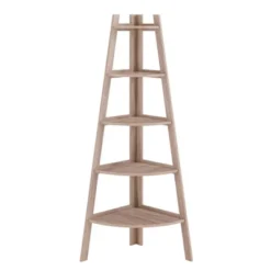 63" X 26.5" Five-Tier Pyramid Corner Ladder Shelf - Danya B. 15 63" X 26.5" Five-Tier Pyramid Corner Ladder Shelf - Danya B. -Furniture Shop GUEST 50533d5e d6bb 47a2 a8b4 056f49637228