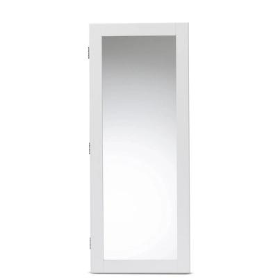 Pontus Wood Wall-Mountable Jewelry Armoire With Mirror - Baxton Studio 10 Pontus Wood Wall-Mountable Jewelry Armoire With Mirror - Baxton Studio - Image 8