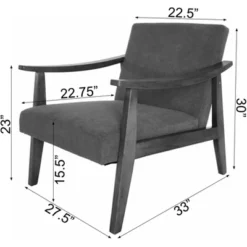 Zenvida Mid Century Modern Accent Armchair Solid Hardwood Upholstered 17 Zenvida Mid Century Modern Accent Armchair Solid Hardwood Upholstered -Furniture Shop GUEST 534f9a4d a487 4726 a278 32842fd76493