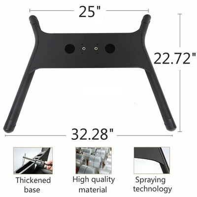 Yaheetech Adjustable Mobile TV Stand Rolling TV Cart With Wheels Black 7 Yaheetech Adjustable Mobile TV Stand Rolling TV Cart With Wheels Black - Image 5