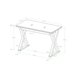 Glass Top Writing Desk With Drawer - Saracina Home -Furniture Shop GUEST 5456d748 0554 4df0 9f07 0694262f7d0c