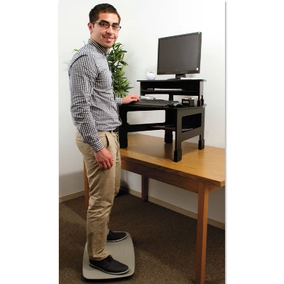 VICTOR TECHNOLOGIES Steppie Balance Board 22 1/2w X 14 1/2d X 2 1/8h Two-Tone Gray ST570 4 VICTOR TECHNOLOGIES Steppie Balance Board 22 1/2w X 14 1/2d X 2 1/8h Two-Tone Gray ST570 - Image 2