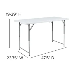 Flash Furniture 4-Foot Height Adjustable Bi-Fold Granite White Plastic Folding Table -Furniture Shop GUEST 54a5e381 af31 4cba 8fc6 d3ac2daf3365