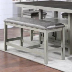 26" Hyland Counter Bench Gray - Steve Silver Co. -Furniture Shop GUEST 5573faef ee82 44f8 99a0 2383ebd28efb