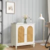 Jamie 31.5" W Rattan Doors Multi-functional Storage Antique Accent Cabinets With Adjustable Inner Shelf And Pine Legs-Maison Boucle -Furniture Shop GUEST 55d0d568 0d62 4164 8675 ab86c71b5da9