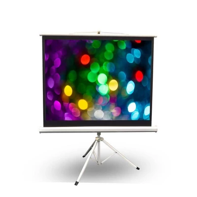 Pyle 50 Inch Fold Out Roll Up Video Projector Viewing Display Screen W/ Stand 3 Pyle 50 Inch Fold Out Roll Up Video Projector Viewing Display Screen W/ Stand