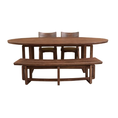Arcadia Oval Dining Table 2 Cartons Brown - Treasure Trove Accents 4 Arcadia Oval Dining Table 2 Cartons Brown - Treasure Trove Accents - Image 2