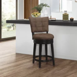 26" Kaede Wood And Upholstered Swivel Counter Height Barstool Black/Chestnut - Hillsdale Furniture 16 26" Kaede Wood And Upholstered Swivel Counter Height Barstool Black/Chestnut - Hillsdale Furniture -Furniture Shop GUEST 57d48aa0 ada6 4bb9 ae70 e85cd8cc166a