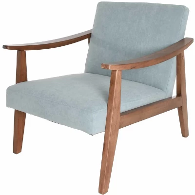 Zenvida Mid Century Modern Accent Armchair Solid Hardwood Upholstered 11 Zenvida Mid Century Modern Accent Armchair Solid Hardwood Upholstered - Image 9