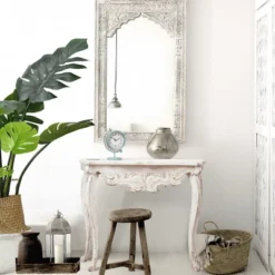 LuxenHome Vintage Off White Wood Console And Entry Table -Furniture Shop GUEST 5895cd20 74ed 4c56 8aa0 356c2b248d8f