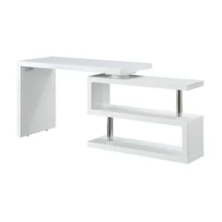 55" Buck II L Writing Desk White Finish - Acme Furniture