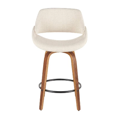 Set Of 2 Fabrico Mid Century Modern Counter Height Barstool - LumiSource 7 Set Of 2 Fabrico Mid Century Modern Counter Height Barstool - LumiSource - Image 5