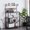 Yaheetech 5-Tier 56" H Baker’s Rack With Wire Basket & Power Outlets, Rustic Brown 2 Yaheetech 5-Tier 56" H Baker’s Rack With Wire Basket & Power Outlets, Rustic Brown -Furniture Shop GUEST 5aa78d27 4af1 41f3 b48a 7b64758101c1