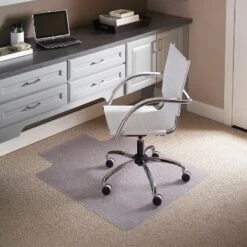 3'x4' Rectangle With Lip Solid Office Chair Mat Clear - Emma And Oliver