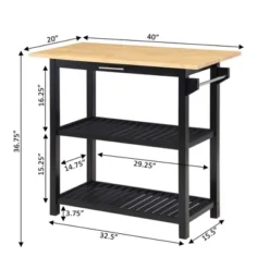 Designs2Go 3 Tier Butcher Block Kitchen Prep Island With Drawer - Breighton Home -Furniture Shop GUEST 5de2ef8a fba3 48f5 8b58 ff337ac9a2a8
