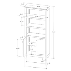 72" Carson 5 Shelf Bookcase With Doors - Threshold™ -Furniture Shop GUEST 5fdf42c1 8555 4b08 bc20 610b4dd9a0ed