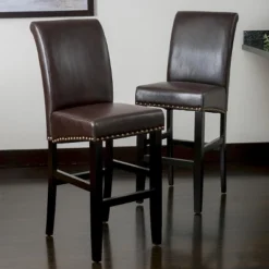 Set Of 2 Christopher Knight Home Lissette Leather Barstool - Brown 7 Set Of 2 Christopher Knight Home Lissette Leather Barstool - Brown -Furniture Shop GUEST 60a72d80 00d6 47d0 af64 5dc1663fd996