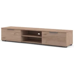 2 Drawer 2 Shelf TV Stand In Brown - Tvilum -Furniture Shop GUEST 60b9a4cc 0d53 4411 978c 1d6657bdda83
