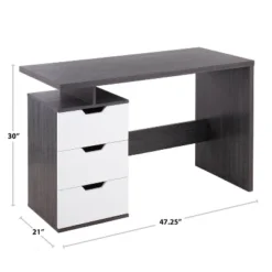 Quinn Contemporary Computer Desk Wood Charcoal/White - LumiSource 21 Quinn Contemporary Computer Desk Wood Charcoal/White - LumiSource -Furniture Shop GUEST 612a10f0 7a40 4123 97ab fb02cfc530b7