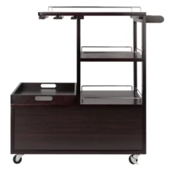 Galen Entertainment Cart With Serving Tray Wood/Espresso - Winsome -Furniture Shop GUEST 61411572 47bf 413e af1c 002a37469324