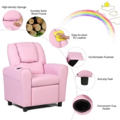 Costway Kids Recliner Armchair Children's Furniture Sofa Seat Couch Chair W/Cup Holder Pink 15 Costway Kids Recliner Armchair Children's Furniture Sofa Seat Couch Chair W/Cup Holder Pink -Furniture Shop GUEST 619db686 5d10 4e43 afbc a8921b7983a5