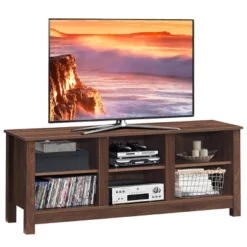 Costway TV Stand Cabinet For TV's Up To 60'' Entertainment Center W/Storage Shelves BlackBrown 23 Costway TV Stand Cabinet For TV's Up To 60'' Entertainment Center W/Storage Shelves BlackBrown -Furniture Shop GUEST 61c45e34 0161 4223 9320 64fd04ec47fe