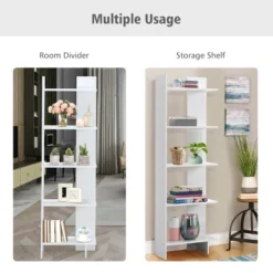 Costway Set Of 2 Bookcase Storage 5-Tier Open Shelf Display Room Divider -Furniture Shop GUEST 62612e21 d257 44d3 9134 2dd403a2279e