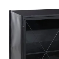 Industrial Metal Cabinet Black - Olivia & May 24 Industrial Metal Cabinet Black - Olivia & May -Furniture Shop GUEST 62f2c701 665d 4ce1 a129 d515106e15aa