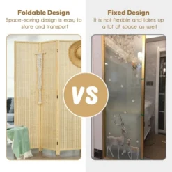 Costway 4 Panel Room Divider Screen Portable Folding 6 Ft Partition Screen -Furniture Shop GUEST 63124c4b c483 4937 a4df 20f9f3980c0b