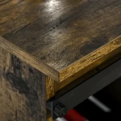 HOMCOM Industrial Sideboard Storage Cabinet, Serving Bar Buffet With Sliding Barn Door And 6-Bottle Wine Rack -Furniture Shop GUEST 6391bd76 eafc 4a2e be51 8da02d04e5f1