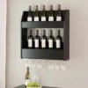 2 Tier Floating Wine And Liquor Rack Black - Prepac -Furniture Shop GUEST 651ee158 f9dc 491b 8521 259693ca13ee