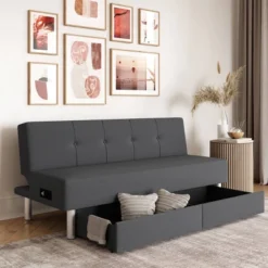 Wilton Dream Convertible Futon Sofa Bed Charcoal - Serta -Furniture Shop GUEST 653485d4 0a3d 4e9d 8cc0 ddd20ca046e1