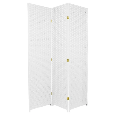 6 Ft. Tall Woven Fiber Room Divider (3 Panels) - Oriental Furniture 4 6 Ft. Tall Woven Fiber Room Divider (3 Panels) - Oriental Furniture - Image 2
