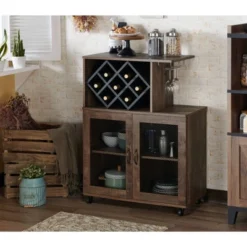 Morse Farmhouse Mobile Wine Cabinet Reclaimed Oak - HOMES: Inside + Out 16 Morse Farmhouse Mobile Wine Cabinet Reclaimed Oak - HOMES: Inside + Out -Furniture Shop GUEST 67fe783f 889b 4160 9e64 3e04bebd083a