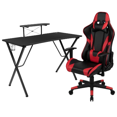 BlackArc Delta Gaming Setup: Reclining Chair With Lumbar Support & Headrest; Desk With Detachable Headphone Hook/Cupholder & Monitor Stand 15 BlackArc Delta Gaming Setup: Reclining Chair With Lumbar Support & Headrest; Desk With Detachable Headphone Hook/Cupholder & Monitor Stand - Image 13