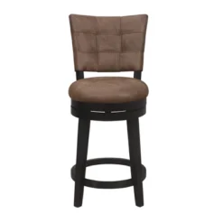 26" Kaede Wood And Upholstered Swivel Counter Height Barstool Black/Chestnut - Hillsdale Furniture 12 26" Kaede Wood And Upholstered Swivel Counter Height Barstool Black/Chestnut - Hillsdale Furniture -Furniture Shop GUEST 69c5c0c0 31ab 43c3 87f4 1e97dfde5203