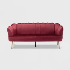 Reitz Modern Glam Velvet Channel Stitch 3 Seater Shell Sofa - Christopher Knight Home -Furniture Shop GUEST 6afc1001 3131 4a74 a86c 7037caa91121