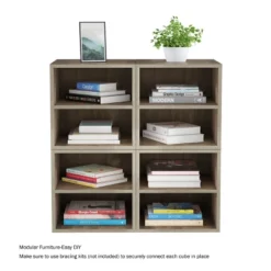 End Table - Stackable Contemporary Minimalist Modular Cube Accent Table Double Shelves For Bedroom, Living Room Or Office By Hastings Home (Gray) 14 End Table - Stackable Contemporary Minimalist Modular Cube Accent Table Double Shelves For Bedroom, Living Room Or Office By Hastings Home (Gray) -Furniture Shop GUEST 6b0622f5 2408 424c b27a 44d54ba93bd4
