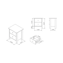 Shelman 2 Drawer Nightstand Vintage Gray - MiBasics -Furniture Shop GUEST 6c25f8cb 44d0 4d07 b549 cfdd3bbc482a