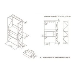 Orella Rustic Baker's Rack Reclaimed Oak - MiBasics -Furniture Shop GUEST 6c2ec095 025e 4a09 9276 2119b1f02103