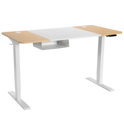 55''x28'' Electric Standing Desk Adjustable Sit To Stand Table W/USB Port WhiteNatural 11 55''x28'' Electric Standing Desk Adjustable Sit To Stand Table W/USB Port WhiteNatural - Image 9
