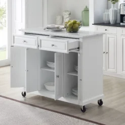 Avery Kitchen Island/Cart Distressed White/White Marble - Crosley 27 Avery Kitchen Island/Cart Distressed White/White Marble - Crosley -Furniture Shop GUEST 6cf53b32 3a54 4bdb 8579 6d599589adf0