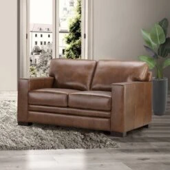 Blake Top Grain Leather Sofa Loveseat - Abbyson Living