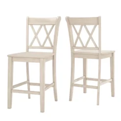 2pk 24" South Hill Double X Back Counter Height Barstools - Inspire Q -Furniture Shop GUEST 6d9b53d9 a857 4fae a81e b15441a4b920