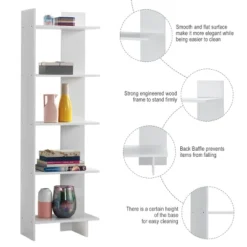 Costway Set Of 2 Bookcase Storage 5-Tier Open Shelf Display Room Divider -Furniture Shop GUEST 6e736d4b 8d2c 443b bfad a39db99fe006
