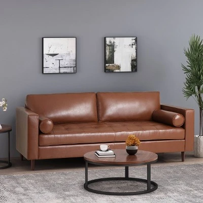 Malinta Contemporary Tufted 3 Seater Sofa - Christopher Knight Home 3 Malinta Contemporary Tufted 3 Seater Sofa - Christopher Knight Home