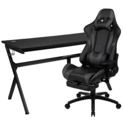 Flash Furniture Gaming Desk And Footrest Reclining Gaming Chair Set - Cup Holder/Headphone Hook/Removable Mouse Pad Top/Wire Management 32 Flash Furniture Gaming Desk And Footrest Reclining Gaming Chair Set - Cup Holder/Headphone Hook/Removable Mouse Pad Top/Wire Management -Furniture Shop GUEST 6f5a5a4b 24c5 4368 b0e3 921e8b3e9038