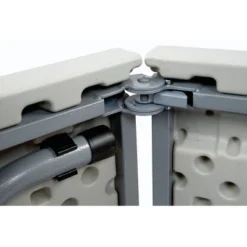 3pc Folding Table And Bench Set Light Gray - OSP Home Furnishings -Furniture Shop GUEST 6f7a0f3b 24ba 4dc7 ae5a 29d5eccce4ad