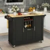 Costway Rolling Kitchen Island Utility Serving Cart With Drop Leaf Wine Rack Drawer -Furniture Shop GUEST 6f8aeb18 a272 4d9e b812 1e0547bac017