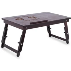 Sofia + Sam Multi-tasking Laptop Bed Tray With Adjustable Legs - Walnut